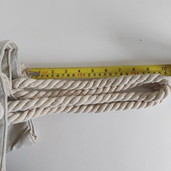 NWOT large Canvas Tote Beach bag colorful tassels - Picture 14 of 14